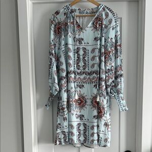 Elegant Long Sleeve Patterned Dress